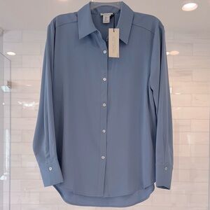 Rachel Zoe Men's Long-Sleeve Button-Up Shirt - Slate Blue